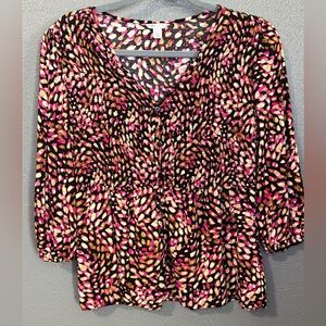 Cato Women's Multicolor Patterned Blouse - Size L (SKU 59)